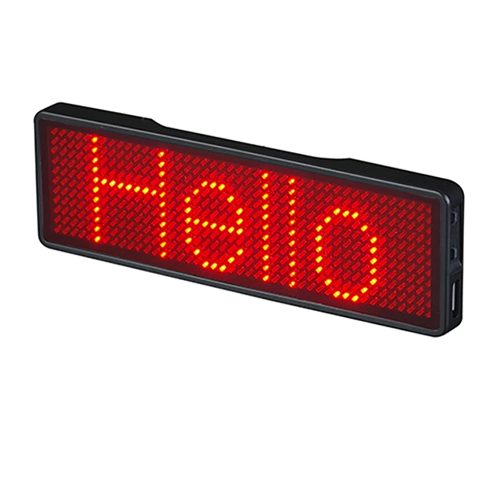 Rechargeable Mini Scrolling Message Board Bluetooth Multi-language LED Name Tag Digital LED Badge LED Display LED Name Badge