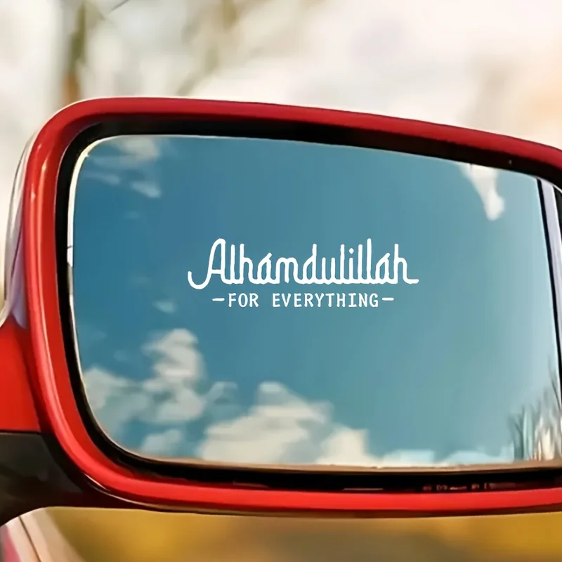 3 TEILE/SATZ Danke Allah Muster Vinyl Aufkleber Selbstklebend Wasserdicht für Wasser Tasse Computer Laptop Auto Glas Fenster
