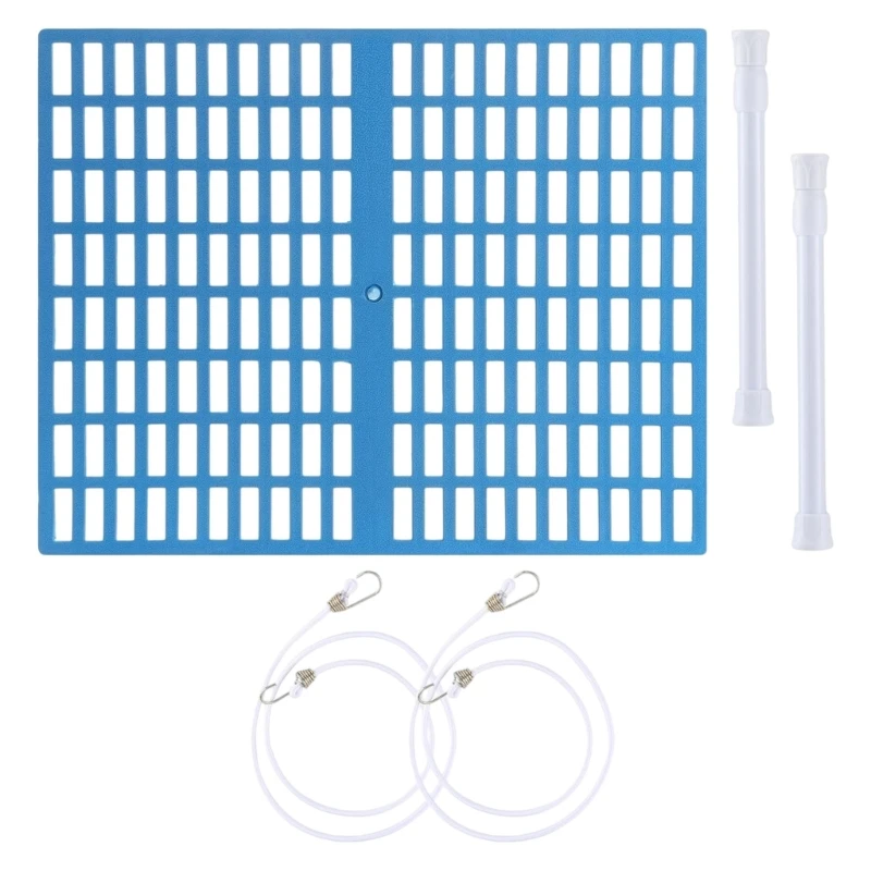 Debris Barrier Panel Set for Routine Pool Care, Plastic Water-Entry Filter with Opening-Mount Hardware for Pool Openings in 55KD