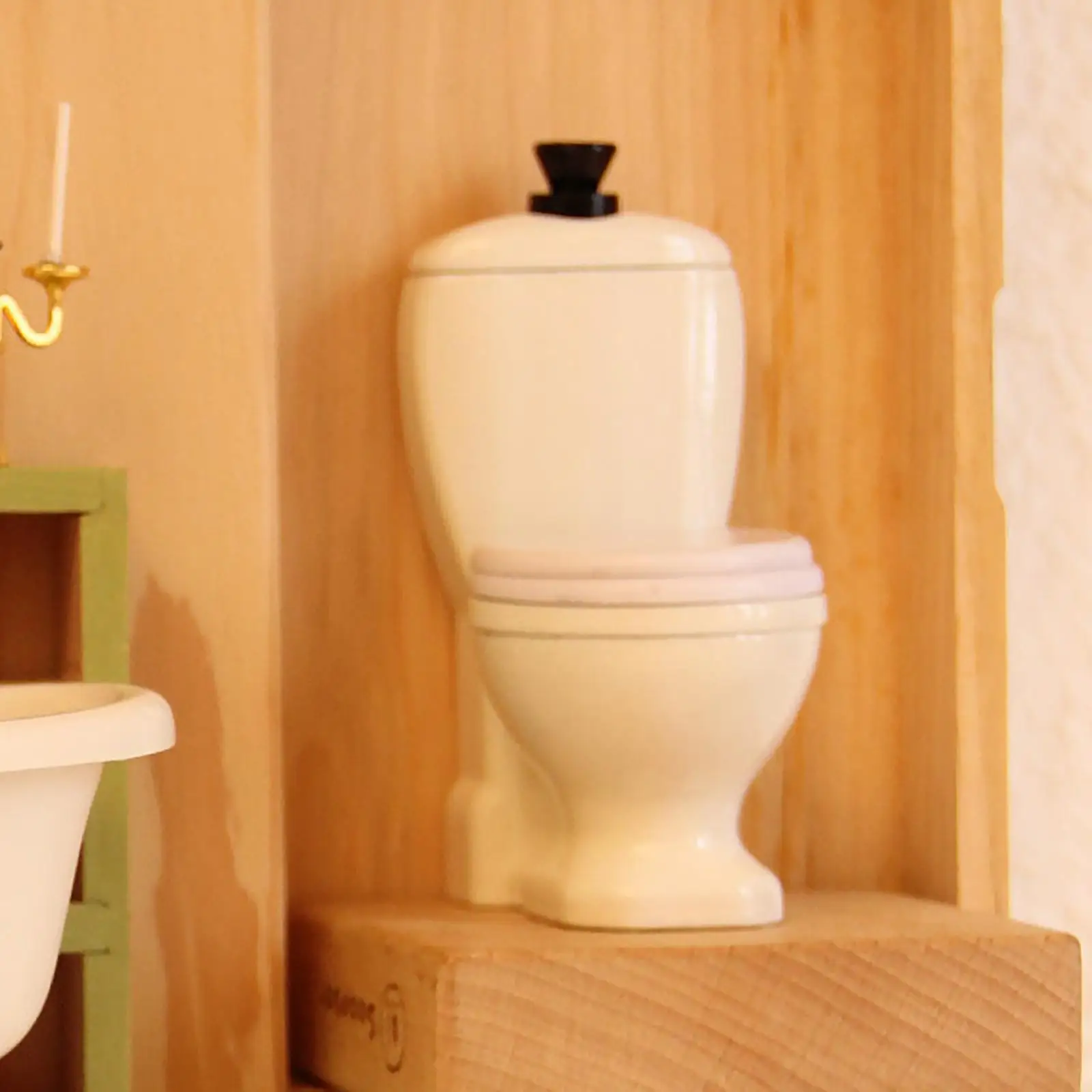 Mini Toilet 1:12 Schaal Dollhouse Decor Decoratieve Realistische Badkamermeubels Doucheruimte Decor Model Collectie Grappig Cadeau