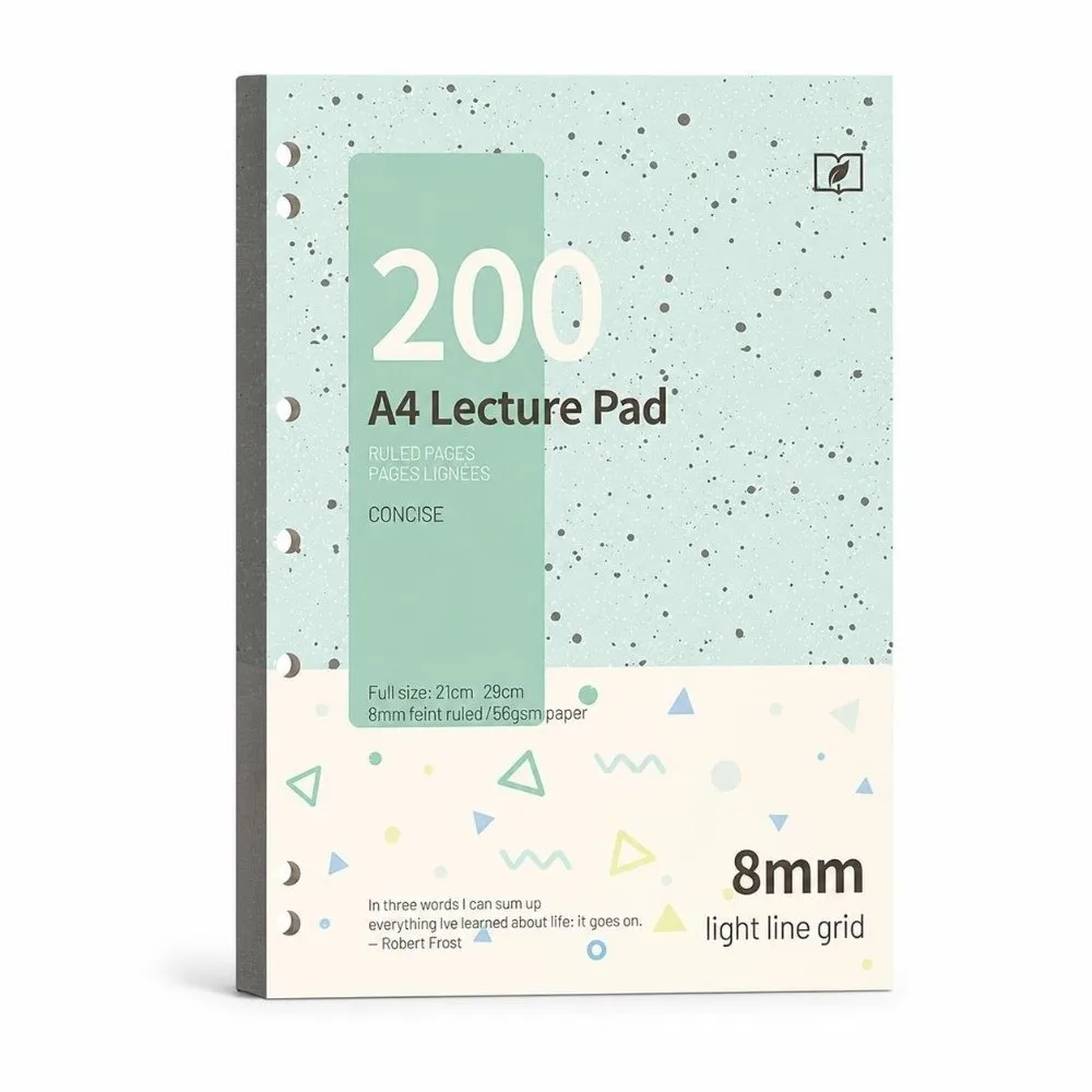 Thickened A4 Loose Leaf Notebook 200 Pages Horizontal Ruled Writing Notebook Ruled Journal Office Use