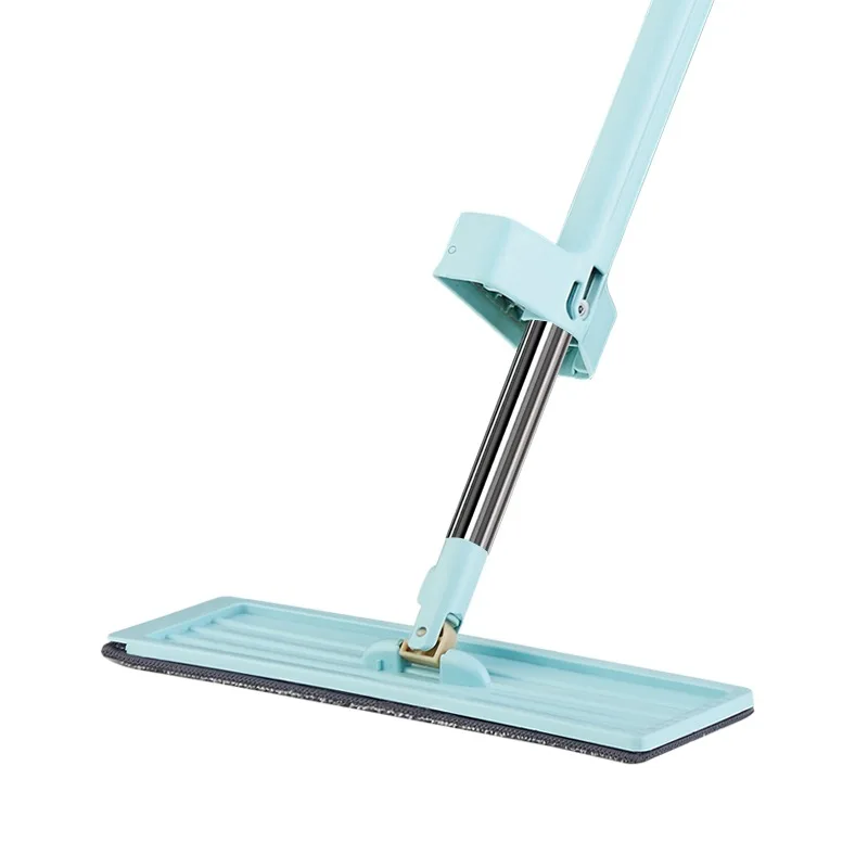 Dust Mop for Floor Cleaning Dry Wet Flat Mop with Stainless Extension Pole Handle 2 Reusable Washable Mop Pad for Hardwood Floor