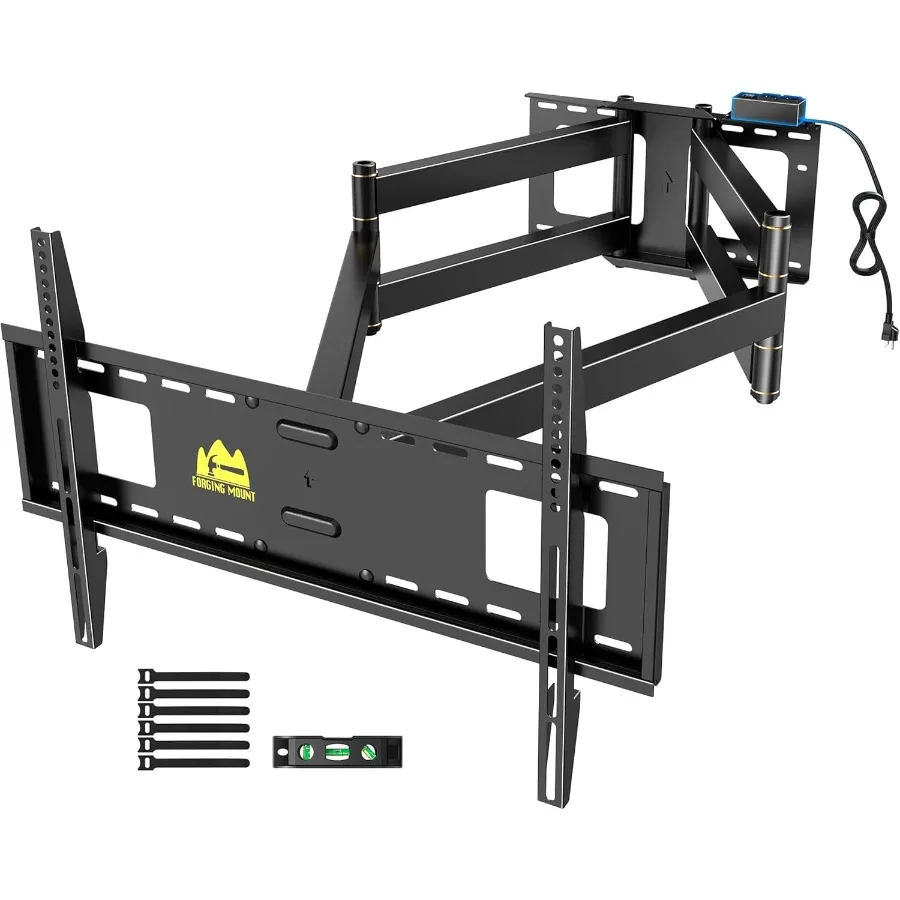 Long Reach Articulating Wall Mount for 43 Inch TVs with Swivel and Tilt Functionality Supports Flat and Curved Screens up to 10