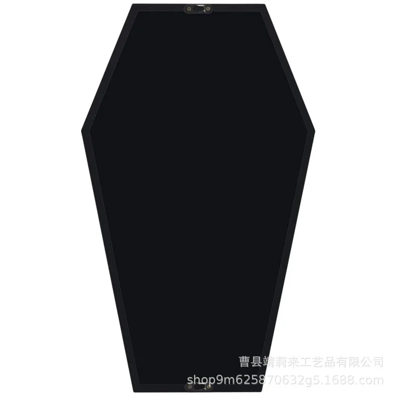 Gothic Wooden Wall Mirror Household Wooden Coffin Mirror Living Room Decorative  Halloween Wooden Wall - view 5