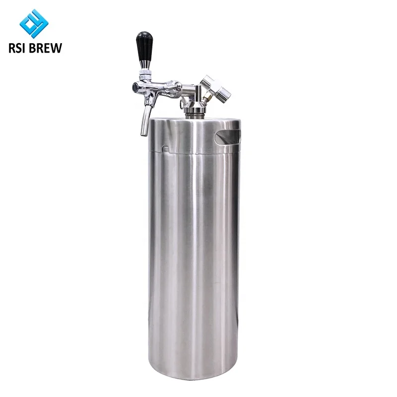 High quality 10L Stainless Steel Growler Homebrew Mini Barrel Beer Keg