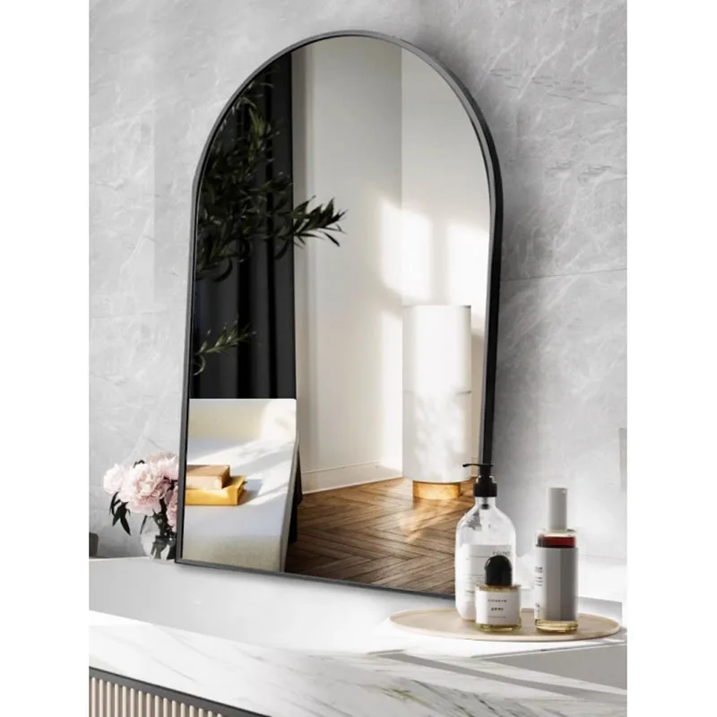 Image 4: Miroir Arqué de Style Moderne, Lumière de Luxe Murale, Décoration de Chambre à Coucher pour la Maison