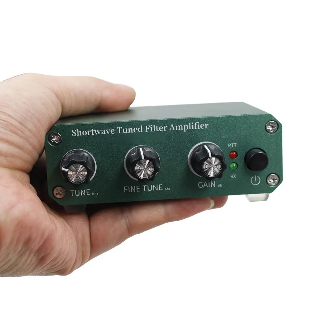 Shortwave Tuned with 3.5mm for ptt Input 3-30MHz Tuning 0-30dB Gain Adjustment BNC for antenna and RX/TX Interface Ports
