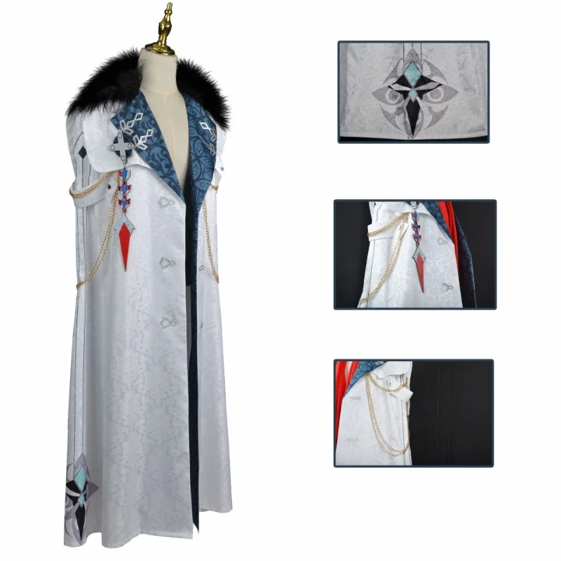 Game Anime Genshin Impact Fatui Cosplay Executive Cloak Tartaglia Childe Ajax Halloween Clothes Uniform A Winter Night's Lazzo