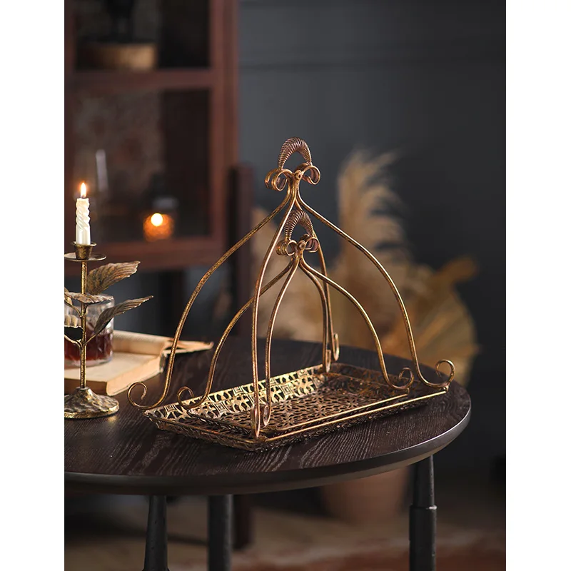 

Modern luxury metal fruit tray candy tray decoration living room restaurant hotel supplies tray original art design