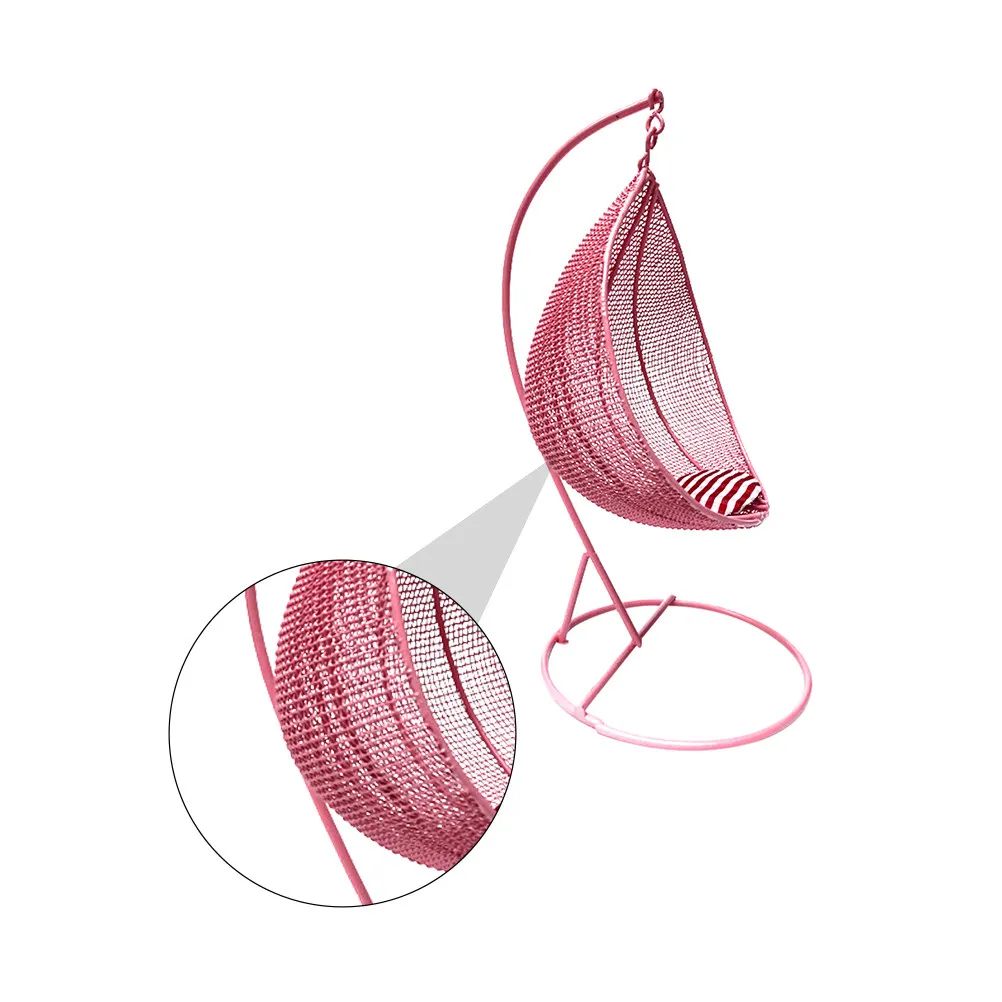 

1Pcs Mini Swing Hanging Chair Balcony Mini House Accessory Children Play Room Gift Decoration Swing Miniatures