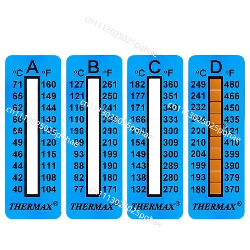 Papel termosensible Thermax, adhesivo que cambia de color para medir la temperatura, papel de prueba termosensible, adhesivo para medir la temperatura
