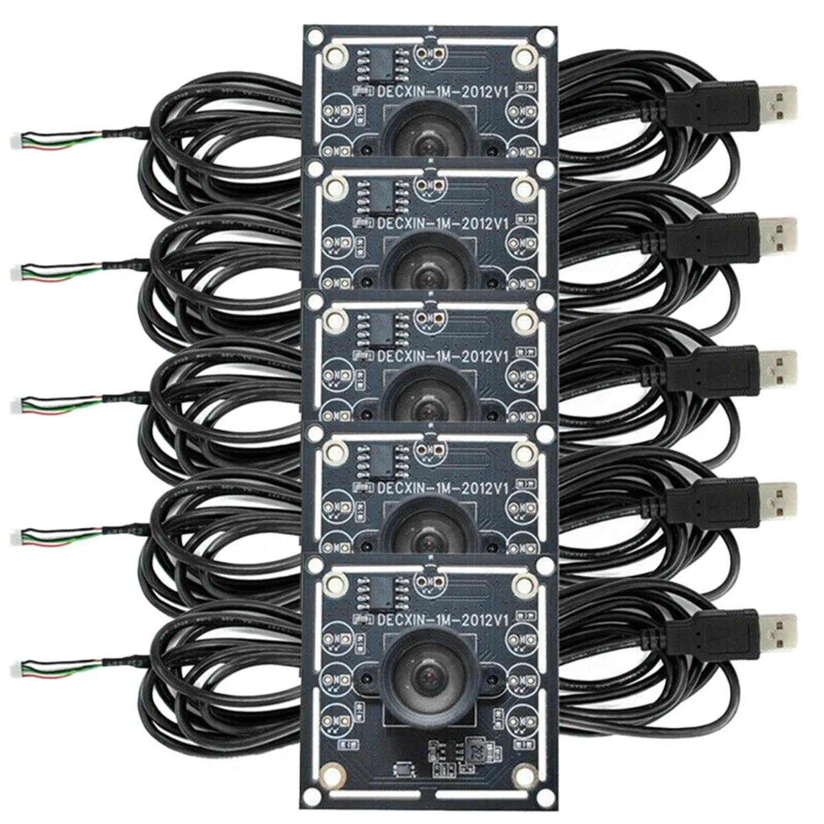 5PCS 100 Degree Camera Module 1MP OV9732 1280X720 USB Free Driver Manual Focus, with 2 Meter Cable for Winxp/7/8/10