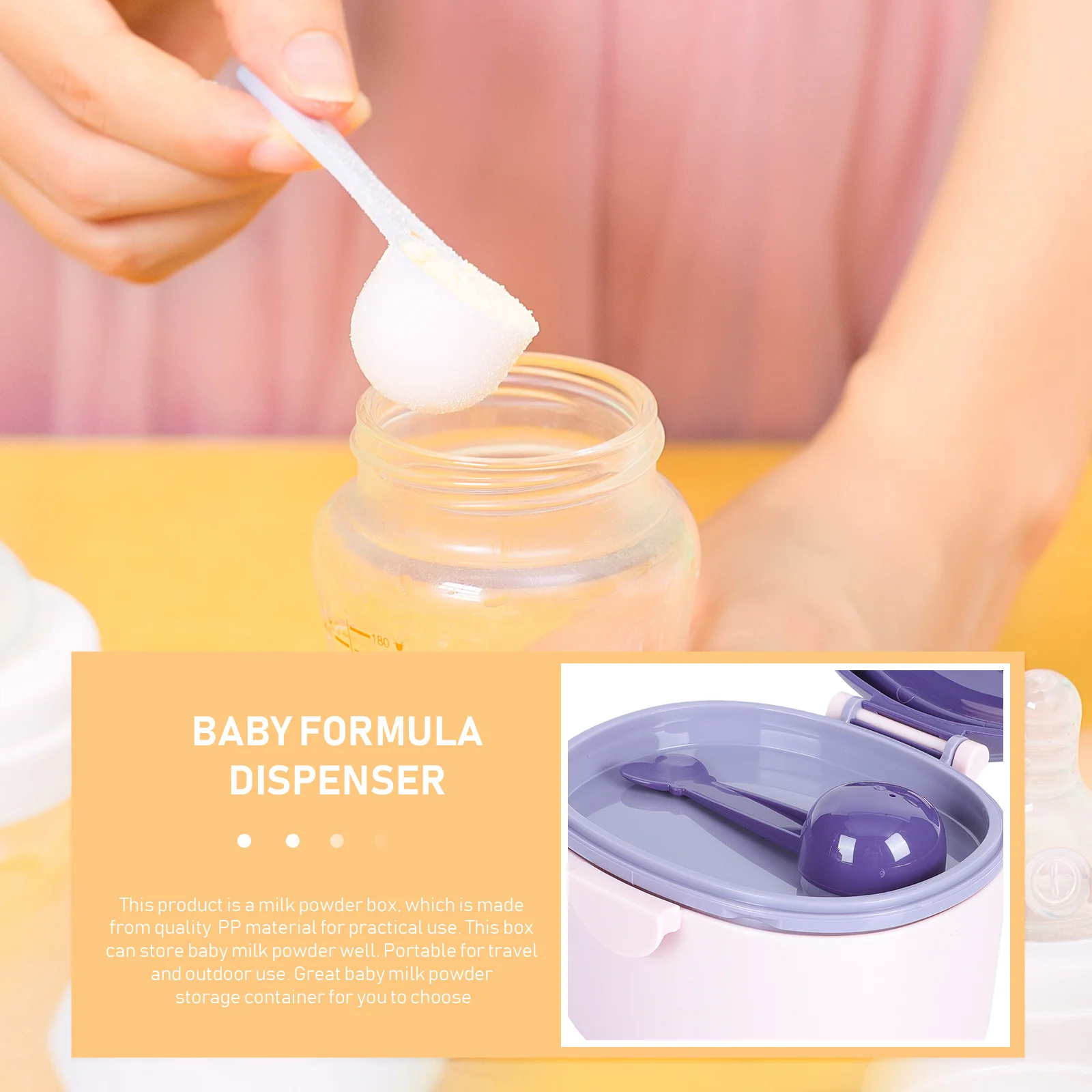 

330ml Baby Food Container Durable Lightweight Milk Powder Box for Travel and Outings Milk Storage Box Baby Food Container
