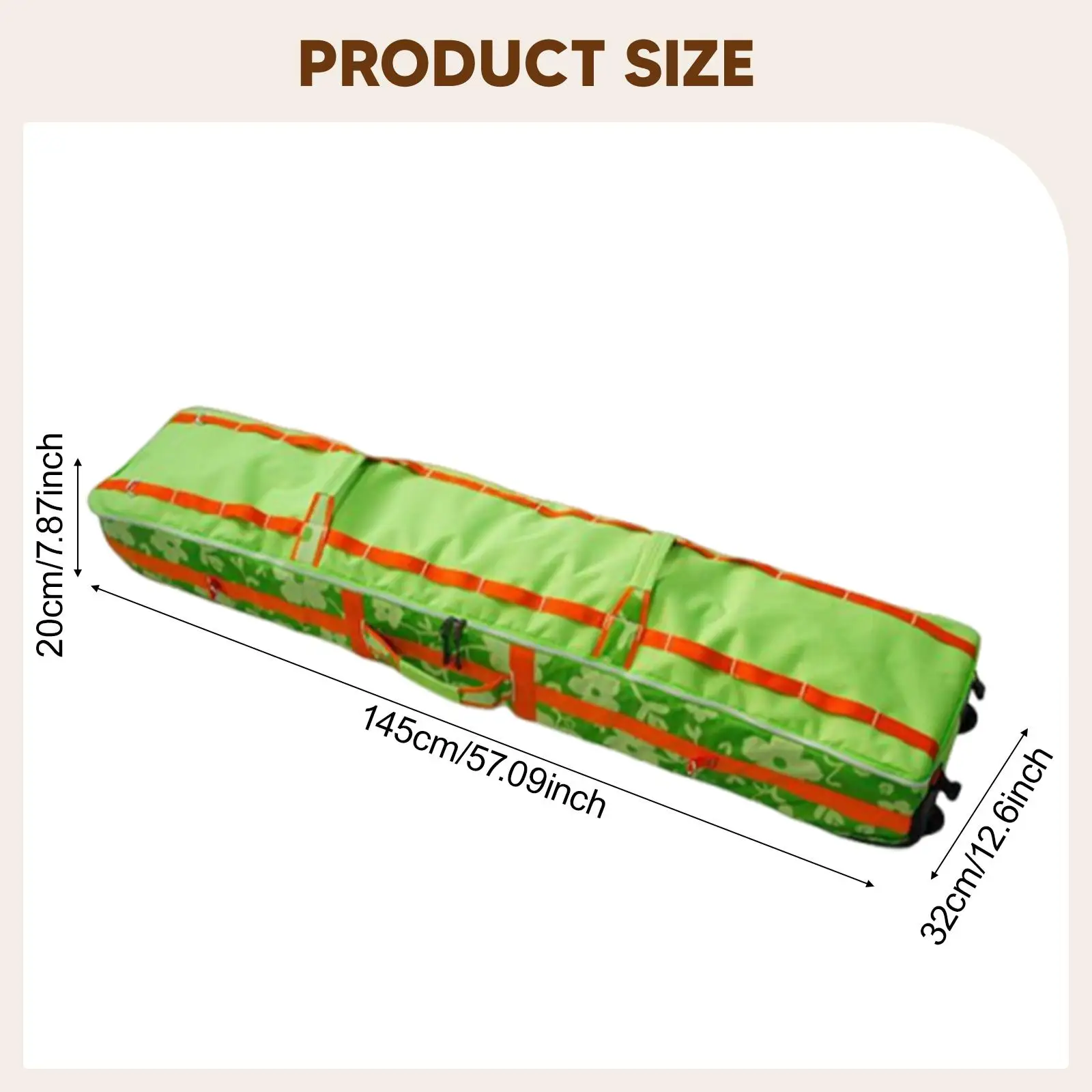 휠이 달린 스노보드 가방 항공 여행용 패션 스키 장비 가방 겨울 스포츠 여행용 보관 파우치