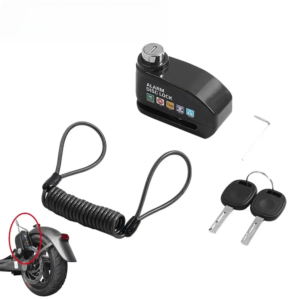 

Для Xiaomi M365 Pro для NInebot F20 F30 Max G30 Электрический скутер Сигнализация Дисковый замок Металлический водонепроницаемый противоугонный замок тормозов