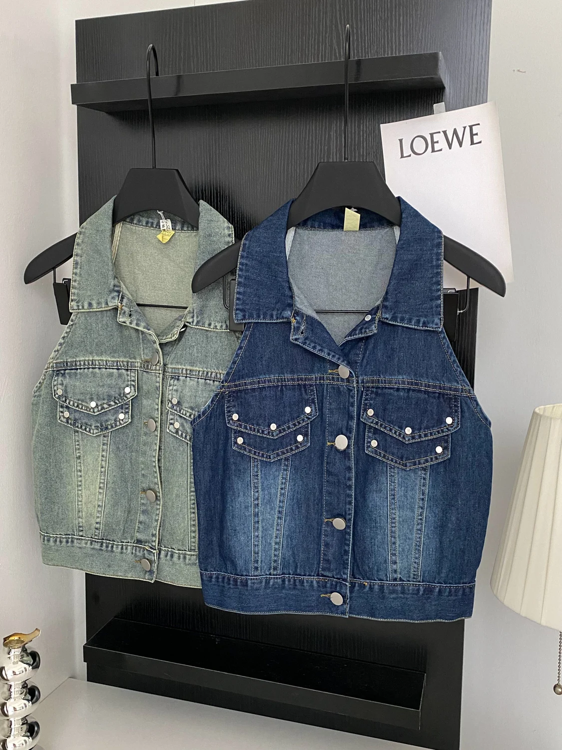 Ele ort Svel Ne Denim Top Women's Summer Faion อเนกประสงค์ Vintage Sle Commute Fit ปิดปุ่มเดียว