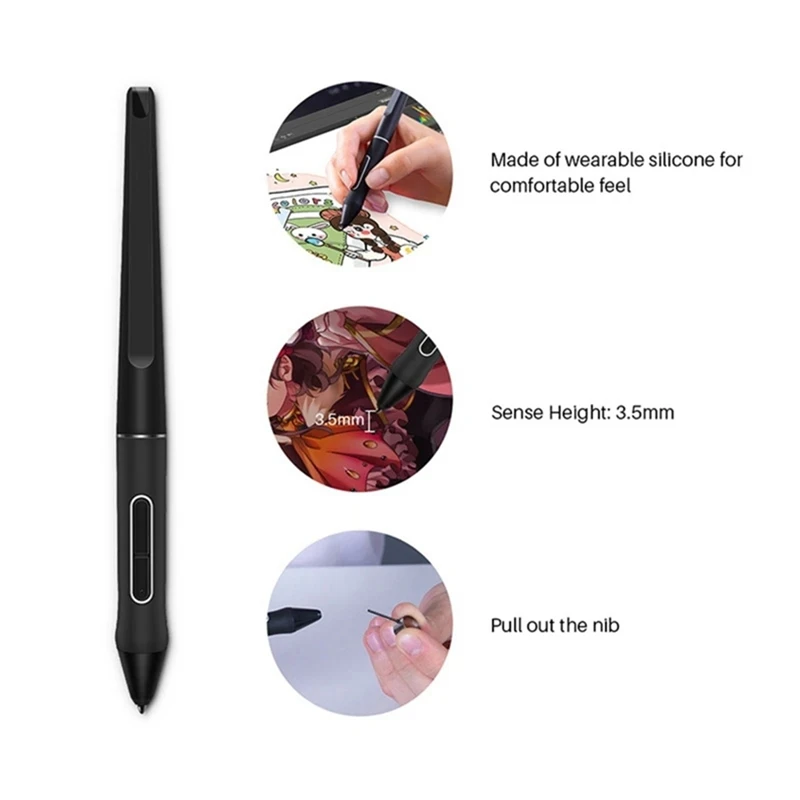 PW517 Digital Pen Ergonomic Touch  Pen For HUION Kamvas13 22 12 GS1562/GS1161/GS2201/GT2202 GS1331