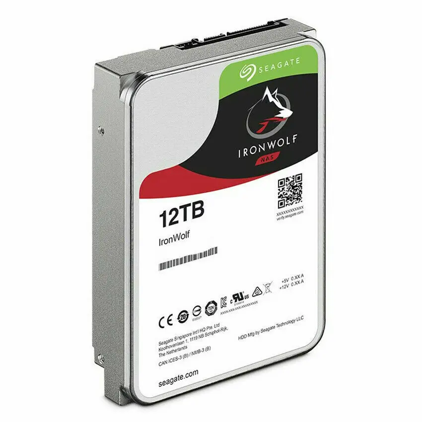 IronWolf Pro NAS HDD لسيجيت ، ST12000NE0008 ، 12 * ، دورة في الدقيقة ، ساتا ، 6 جيجابايت في الثانية ، "، جديد