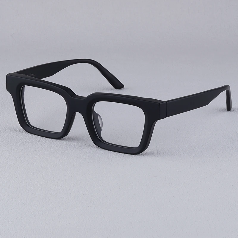 Fashion Large Square Thick Frosted Acetate Glasses Frame Women Wide Retro Prescription Men Vintage Eyeglasses