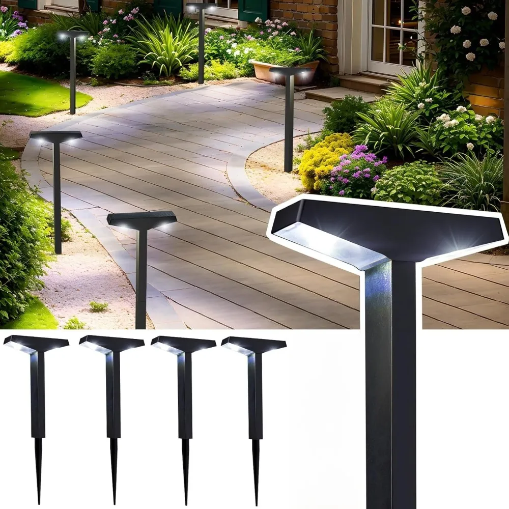 1/4 Pack Solar Pathway Lights Outdoor Solar Lights IP65 Waterproof Garden Lights Solar Lamp Outdoor Landscape Lamps for Lawn