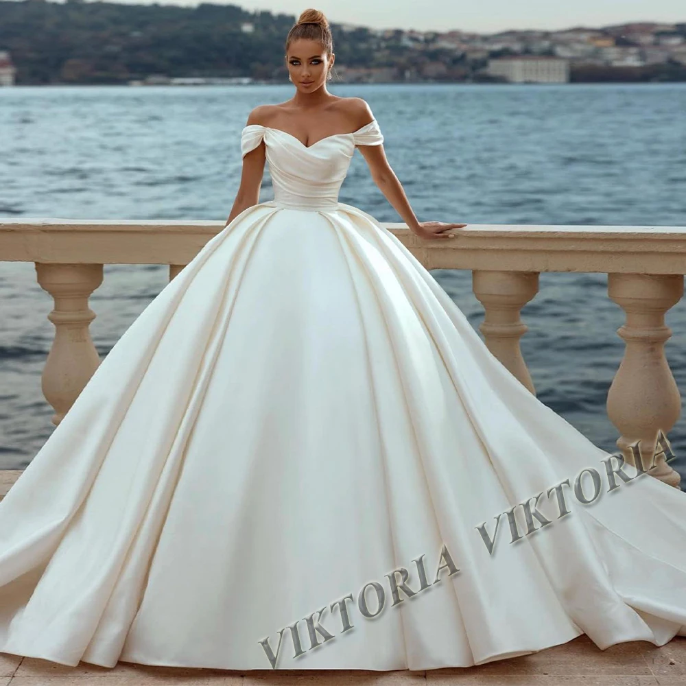 VIKTORIA Classic Square Collars Wedding Dresses For Woman Bride Long Sleeves Corset Tulle Appliques Vestido De Novia Customized
