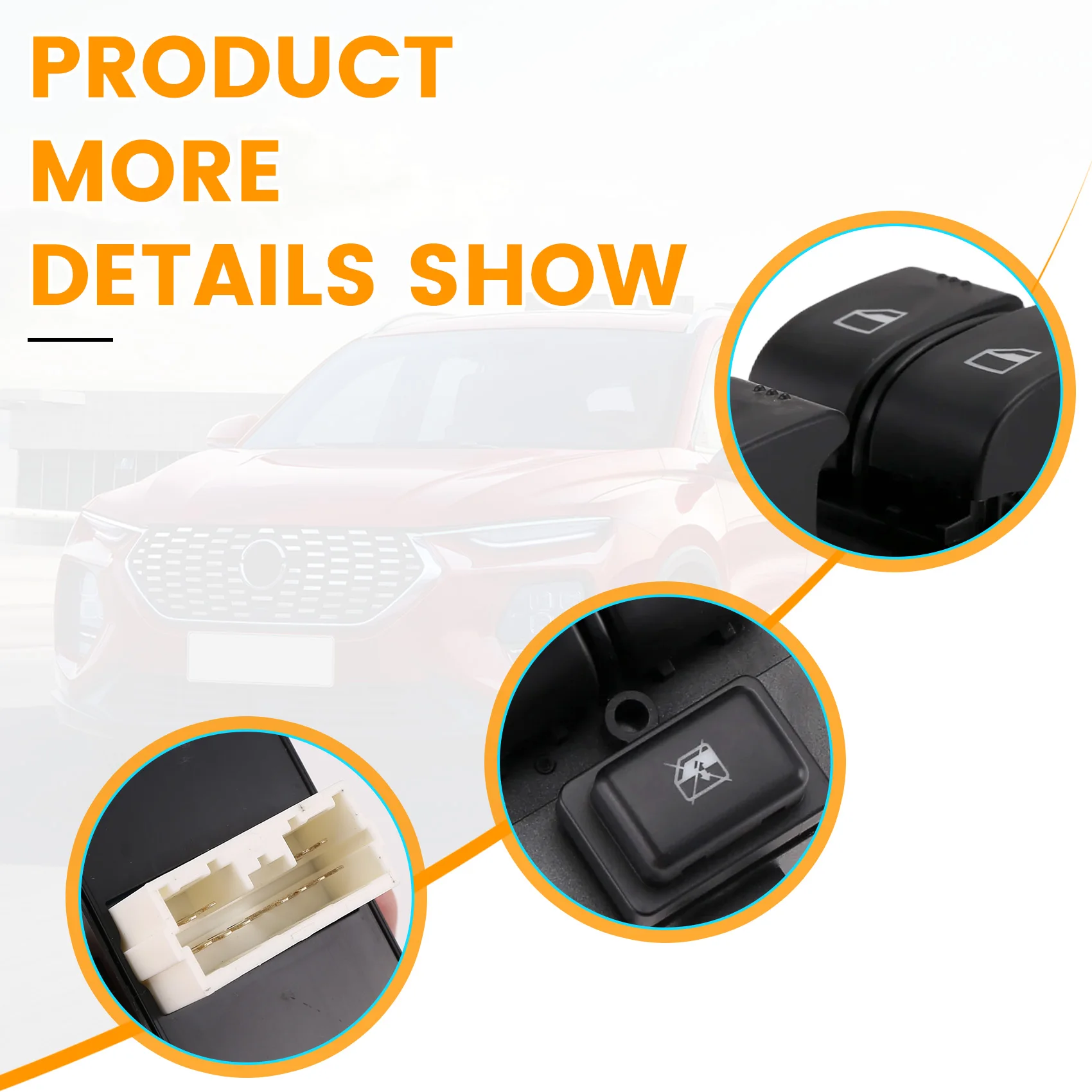 

A33K-For Haima M6 2015-2017 Window Lift Switch FA4A-66-350 Window Adjustment Control Switch