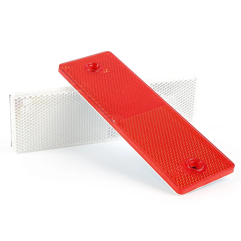 2 ~ 5 قطعة سيارة عاكس ملصق ليلة أدوات تحذير آمنة أبيض/أحمر لاصق عاكس علامة لوحة تسجيل تحذير أداة ملصقات السيارات