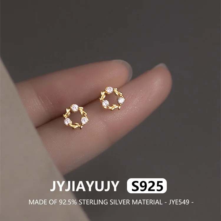 

JYJIAYUJY 100% Whole Original Sterling Silver S925 Stud Earrings In Stock 6MM Garland Fashion Jewelry Gift Daily Wear JYE549