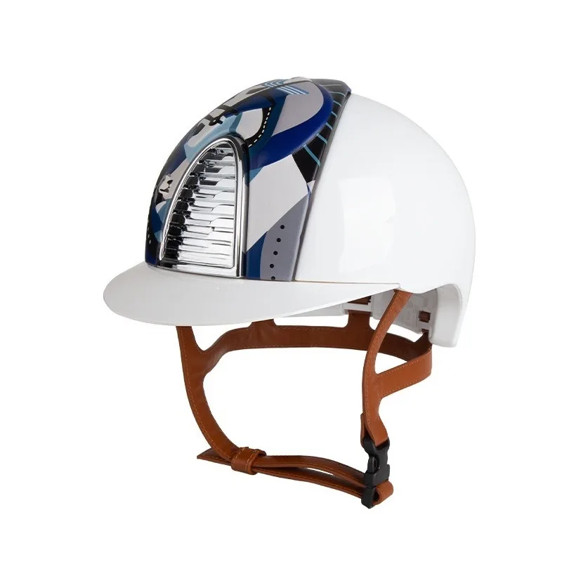 

Equestrian helmet Riding helmet Horse hat Pegasus White glossy fantasy horse harness