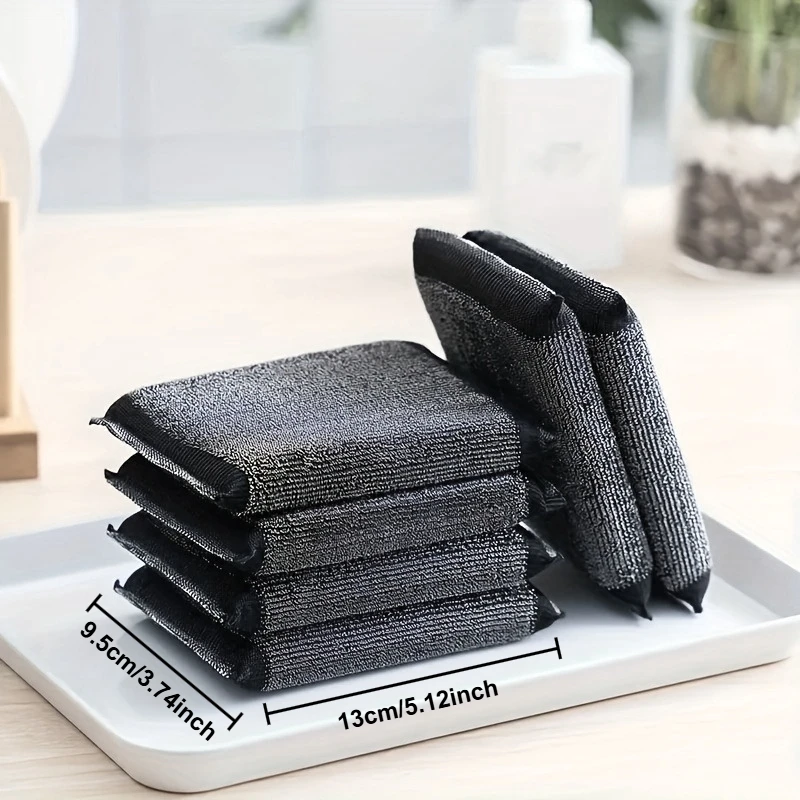 

12-Pack Metal Wire Cleaning Cloths, Premium Stainless Steel Kitchen and Bathroom Cleaning Cloths, Durable Scrubbing Pads