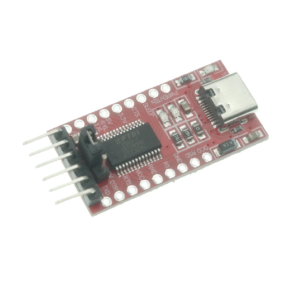 USB Type-C to TTL Serial Adapter with FT232RL Chip, 3.3V/5V Switchable Voltage Serial Board for Electronic DIY & MCU Programming