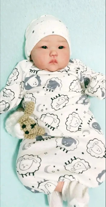 

NPK 20''Unfinished Unpainted Reborn Doll Kit An Ming Asian Baby Fresh Color DIY Doll Parts