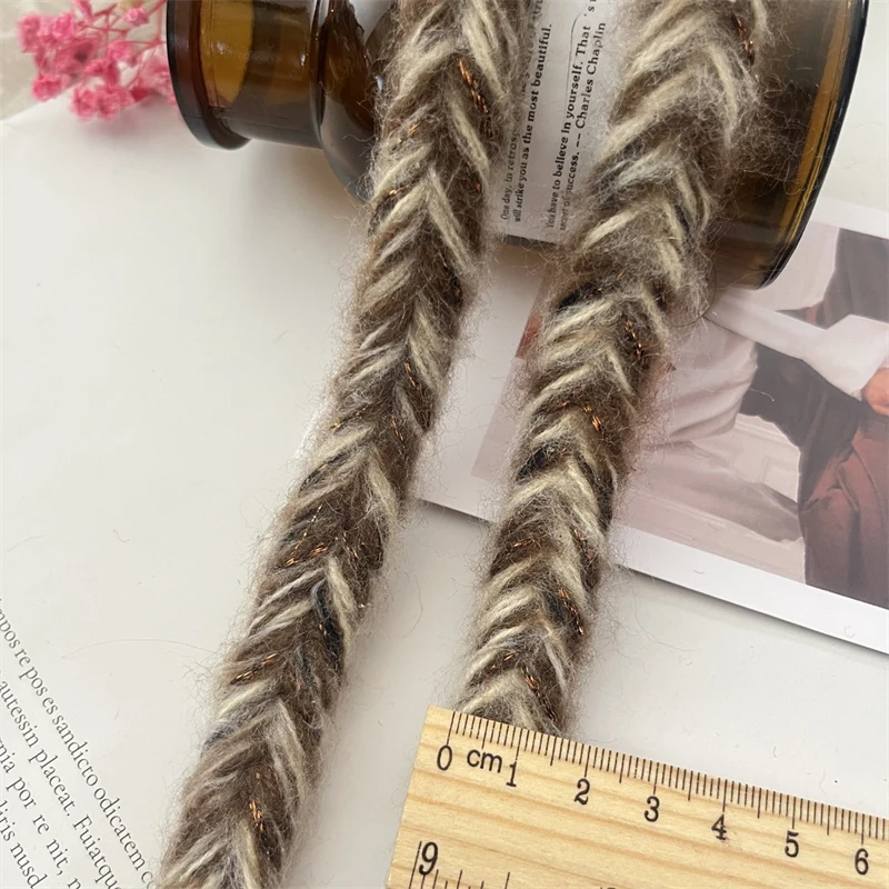 New Coffee Colored Small Fragrant Style Lace Clothing Accessories DIY Decorative Lace Pressure Edge Strip Woven Tape Webbing