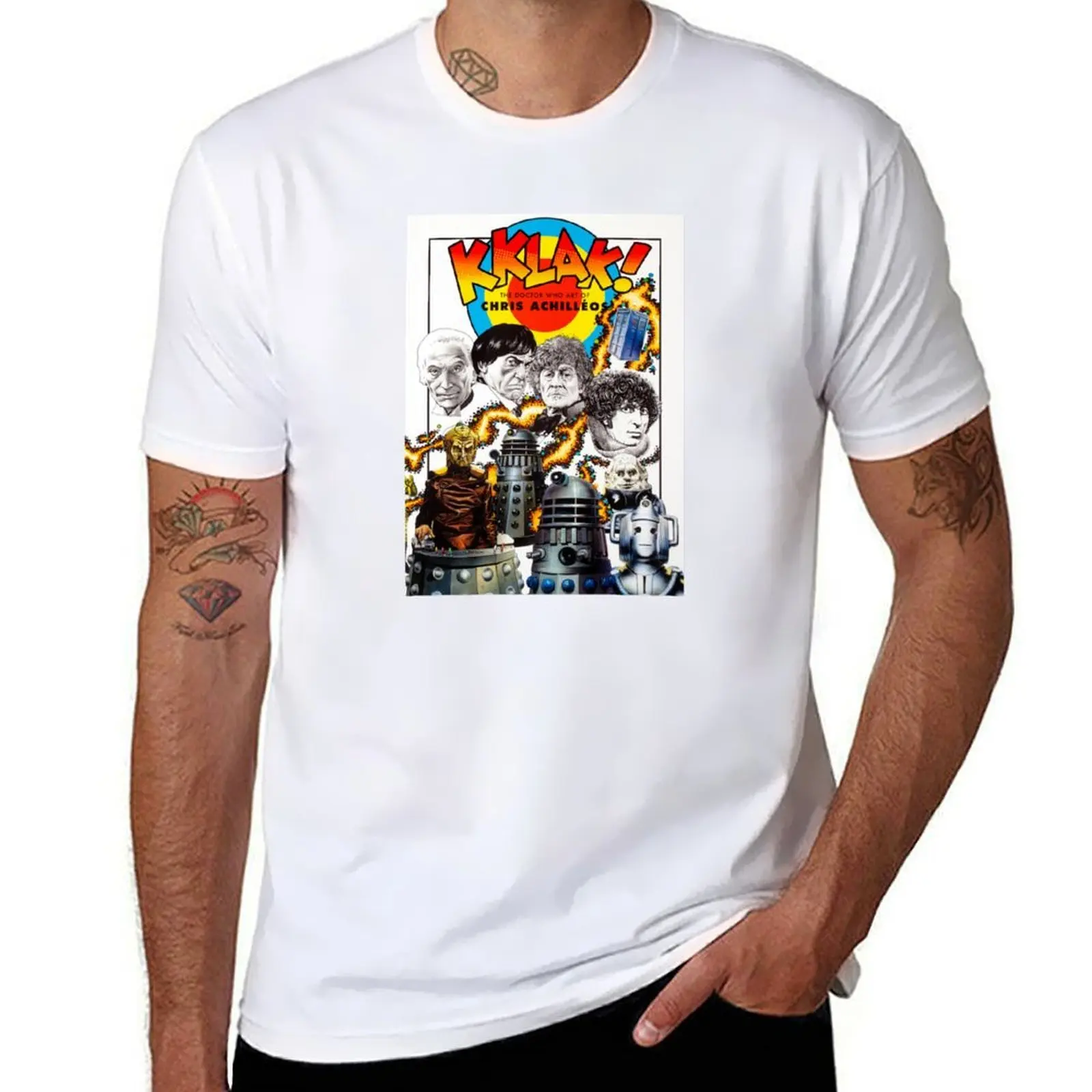 

KKLAK COVER CHRIS ACHILLEOS BOOK COVER - The Four Doctors T-Shirt t shirt man designer T-Shirt