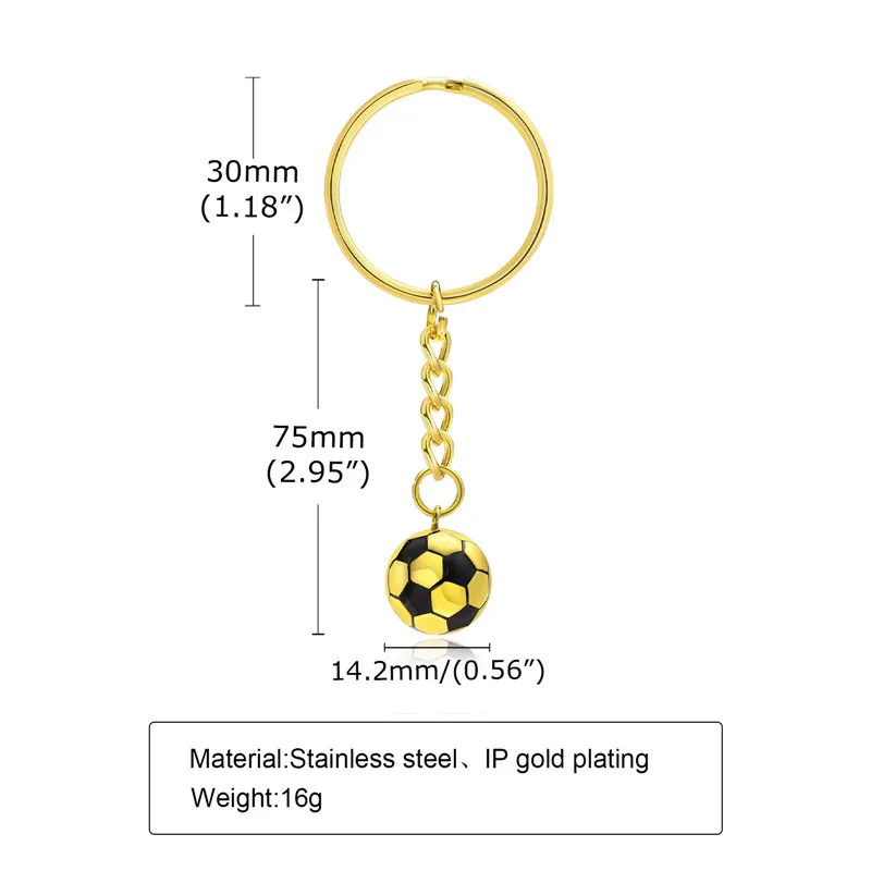 Personalized Soccer Keychain Stainless Steel Soccer Keychain Jewelry Perfect Gift for Boy and Girl Soccer Players