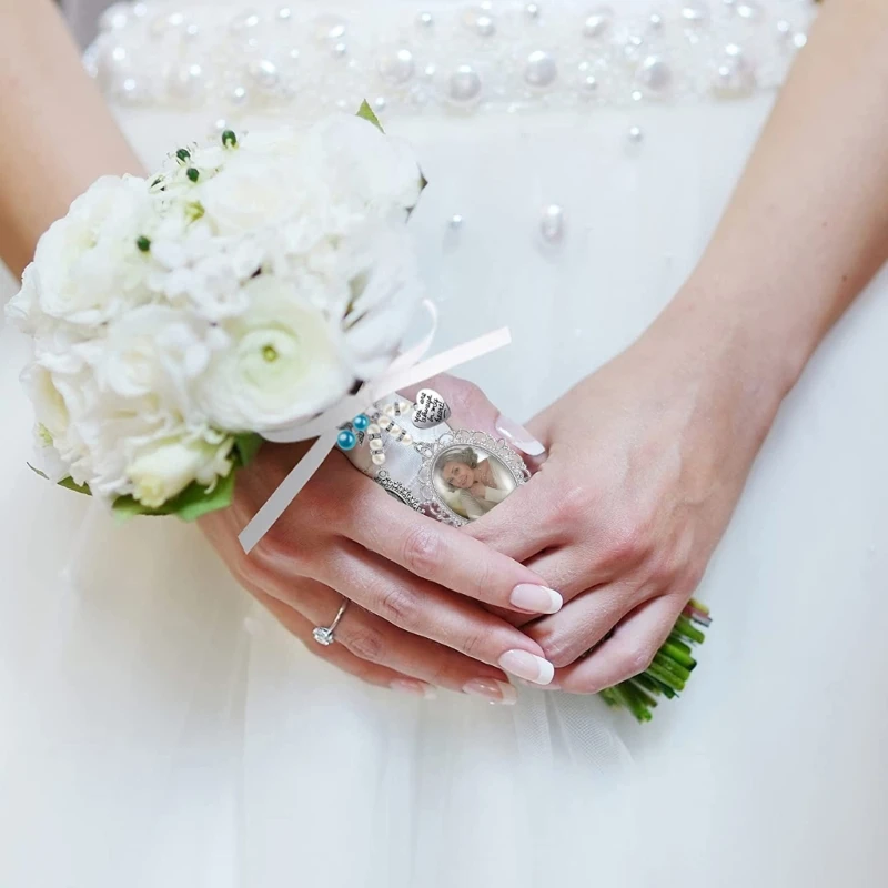 Diy Brooch Wedding Double Lace Frame Oval Glass Photo Frame