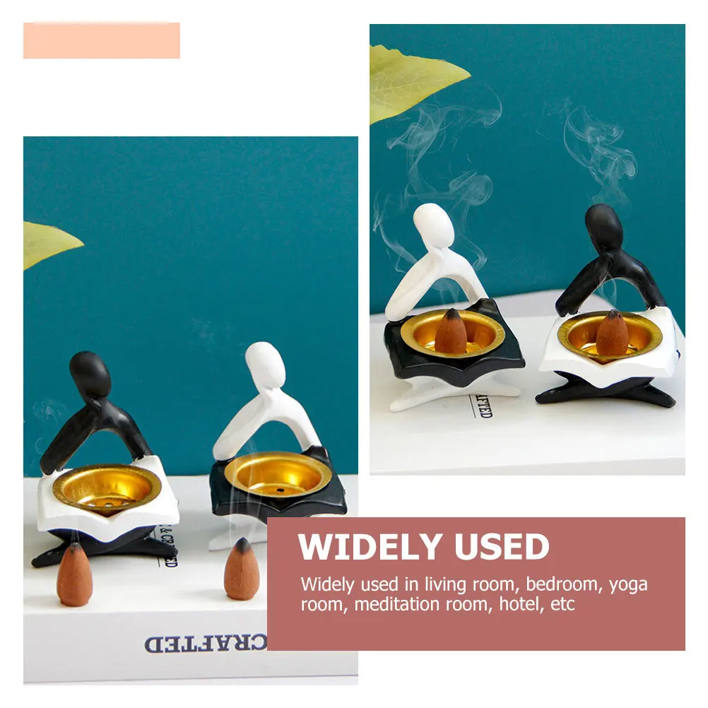 

Small Abstract Resin Incense Burner Modern Cone Holder for Bedroom Meditation Aromatherapy Decoration Modern Incense Burner