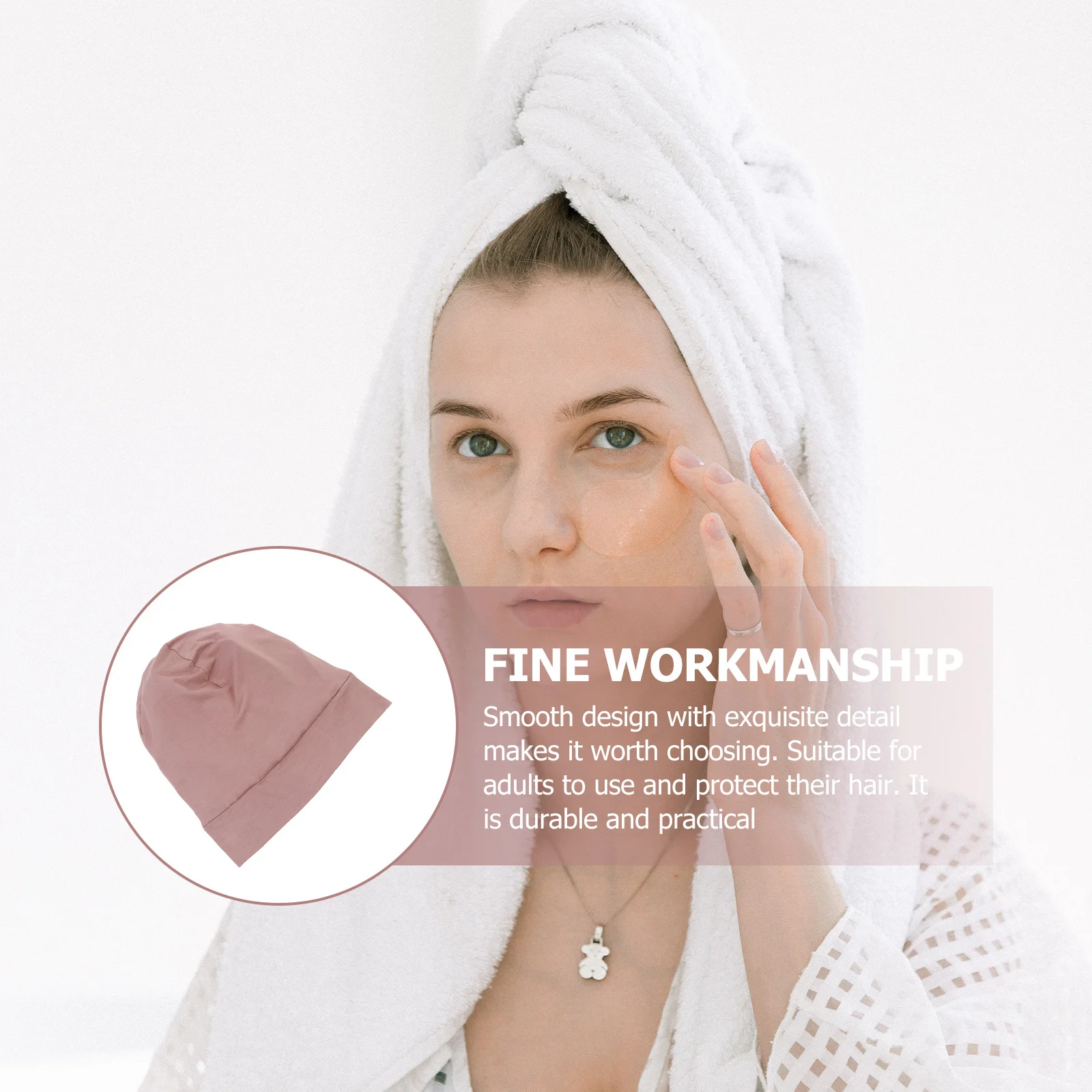 

1pc Chemo Hat For Women Wide Sleep Lightweight Elastic Hair Protective Cap Long Hair Sleeping Cap Night Turban Cover