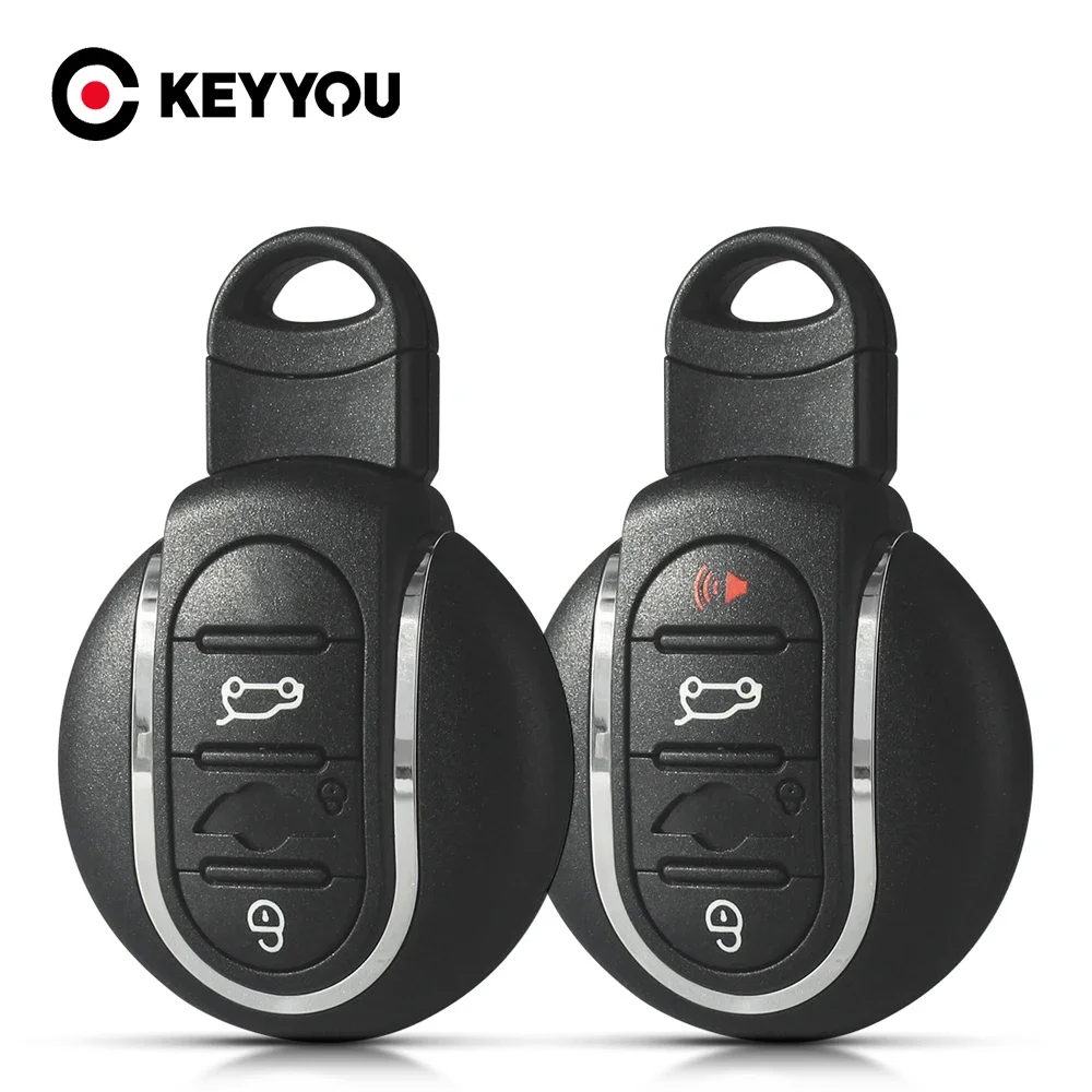 

KEYYOU For BMW Mini Cooper 2015 2016 2017 2018 F54 F55 F56 F57 F60 3/4 buttons Remote Car Key Shell Case With Emergency Blade