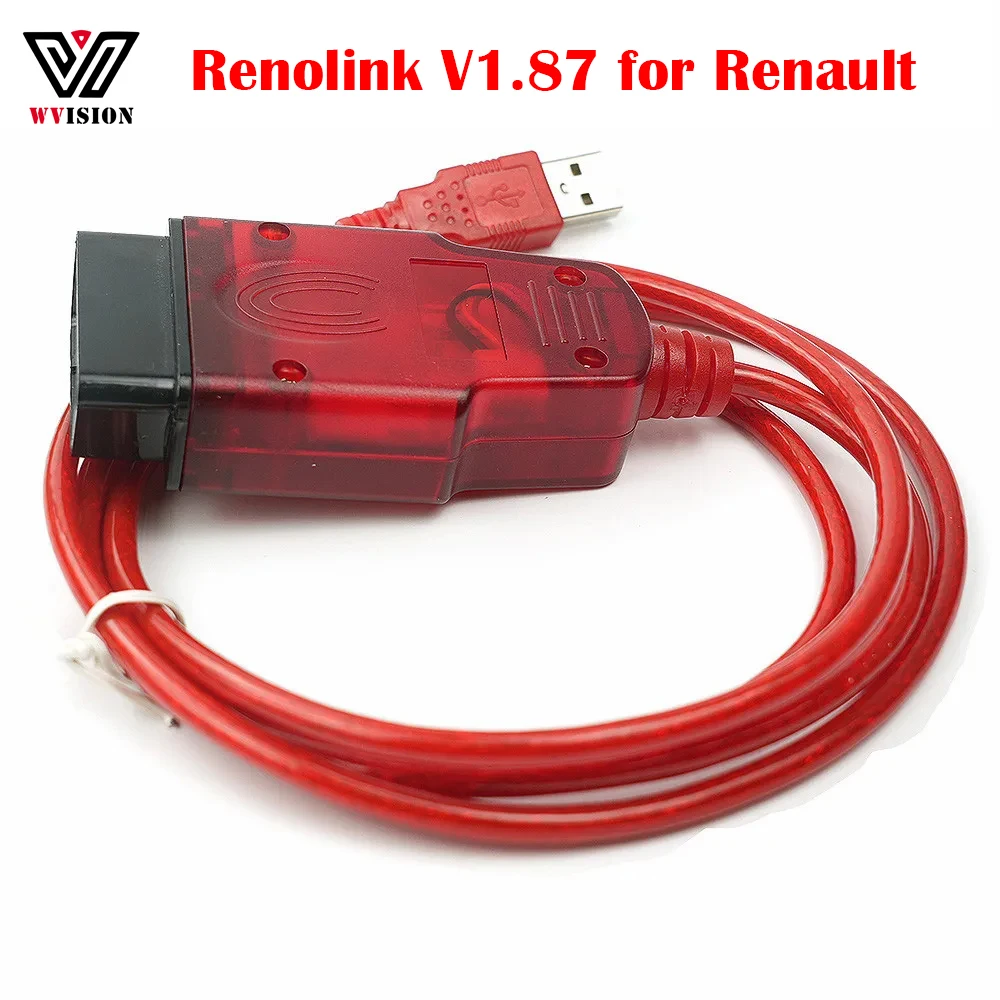 V1.87 Renolink OBD2 Cable Diagnostic Interface Tool For Renault for Dacia Vehicles ECU Programmer Air-bag ECM UCH Key Programmer