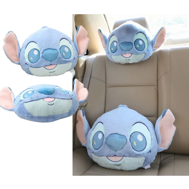 Lovely Cuddly Stitch Back Cushion Throw Pillow Sofa Bed Cartoon Stuffed Anime Cushion Car Pillow Headrest Home Decor Gifts Girl