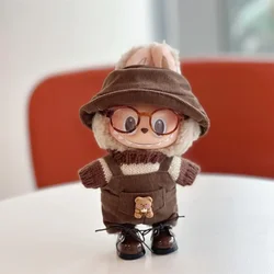 17cm labubu clothes outfit Plush doll clothes Macaron Cute Clothing DIY Kid Gift Clothes Hair accessories v1 v2 clothes