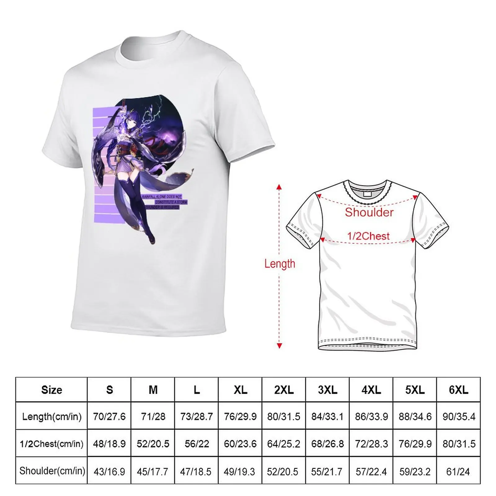 Raiden Shogun T-Shirt Urban Style Casual Short Sleeve Top
