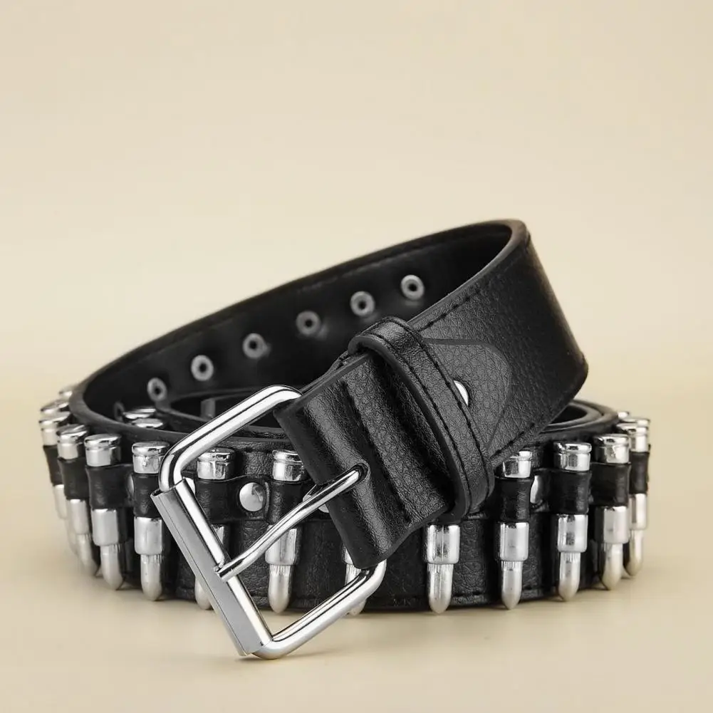 Adjustable Body Belt Punk Rock Belt Rivet Decor Unisex Punk Style Belt Wide Adjustable Faux Leather Waistband for Jeans Pants