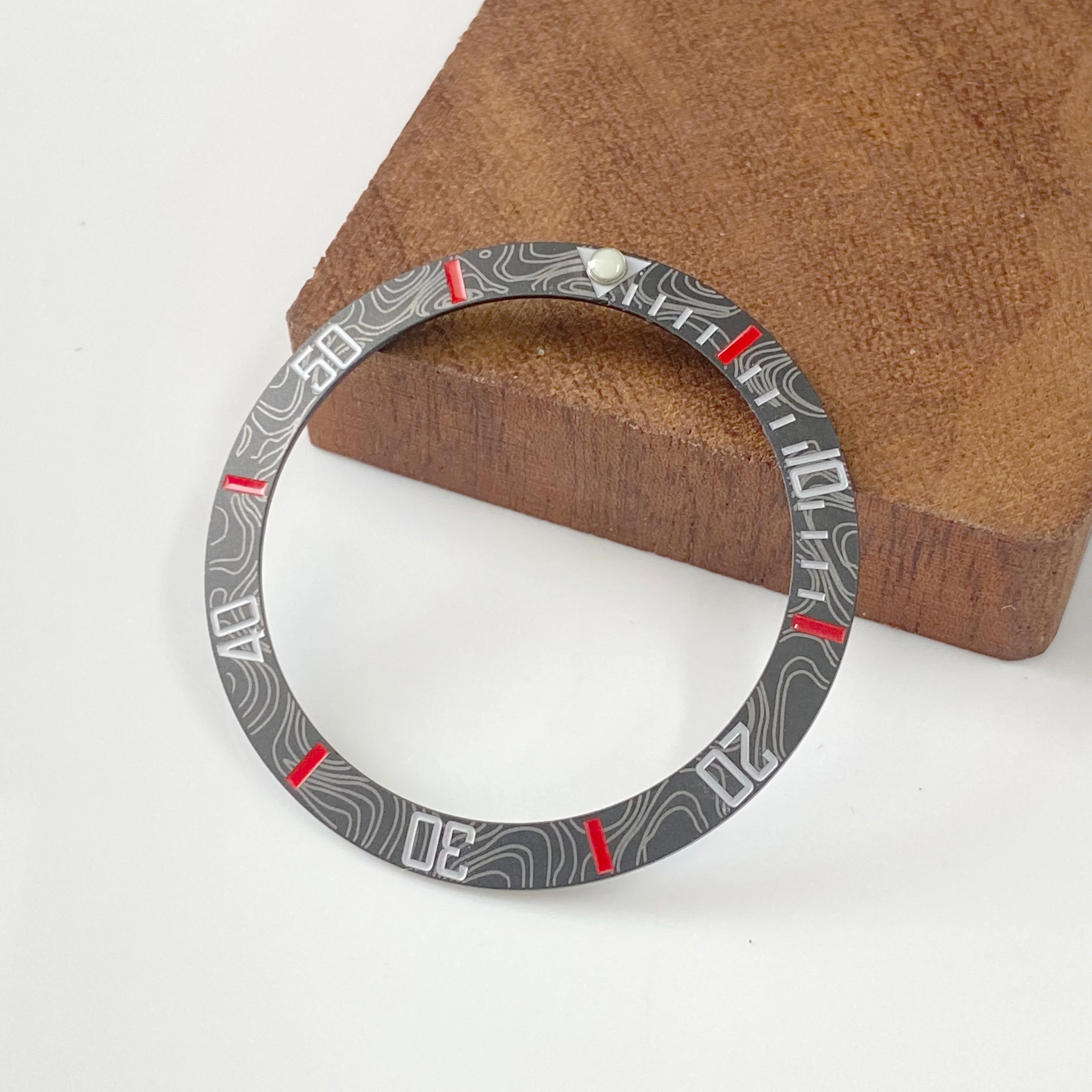 إطار 38 مم من ألياف الكربون بتصميم نمط مادة السيراميك إطار أزرق الانارة 40 مم استبدال ملحقات علبة الساعة