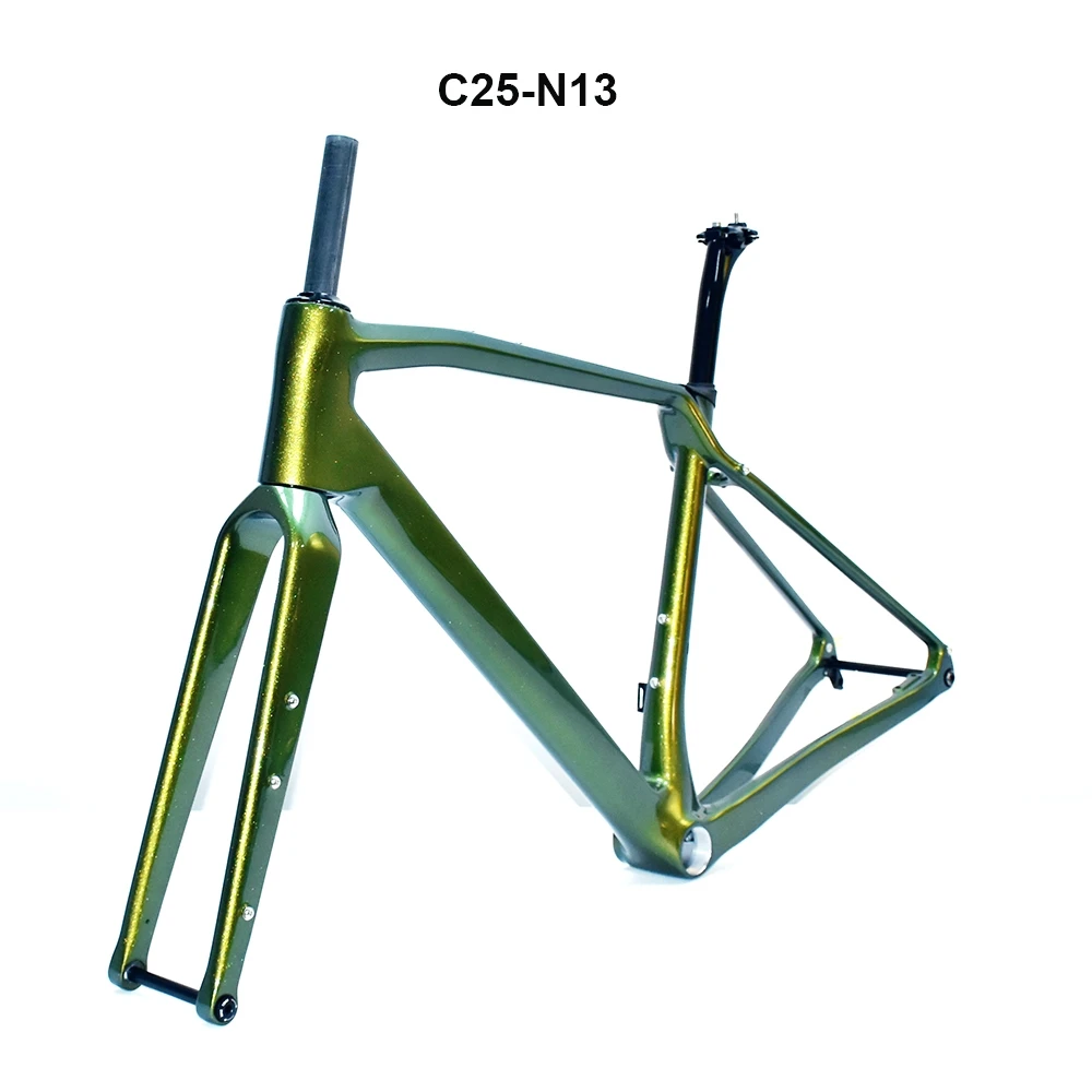 Chameleon Carbon Gravel Bike Frame,Full Inner Cable Bicycle Framework, Customized Color