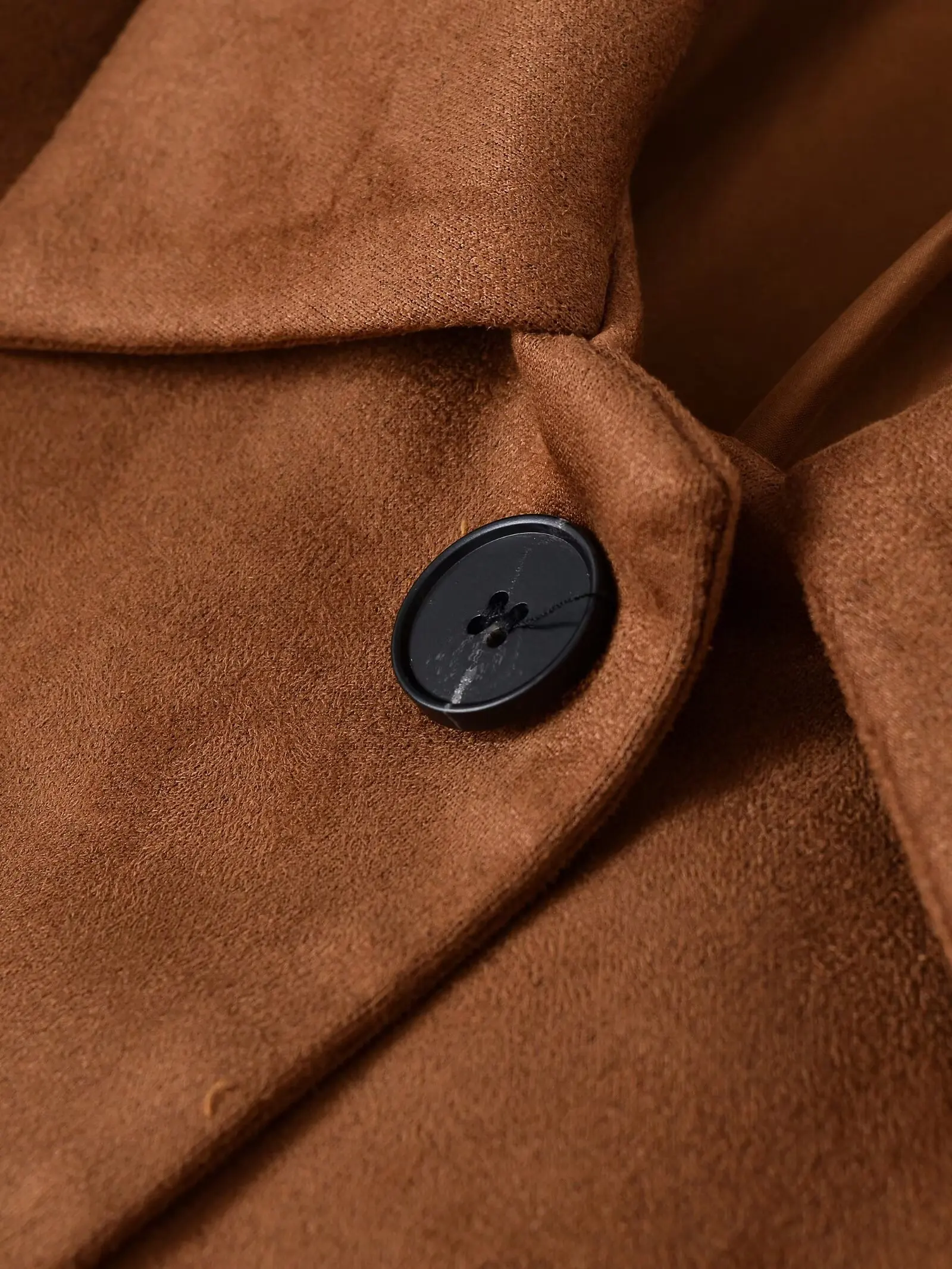 YY0403 Autumn/Winter 25 New Women's Clothing Strap Loose Velvet with Collar and Shoulder Down cardigan Short Coat 1262898