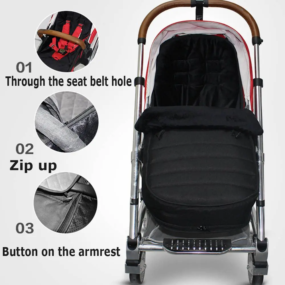 Windproof Stroller Accessories Stroller Cushion Sleep Sacks Stroller Sleeping Bag Envelope Sleepsacks Pram Warm Footmuff