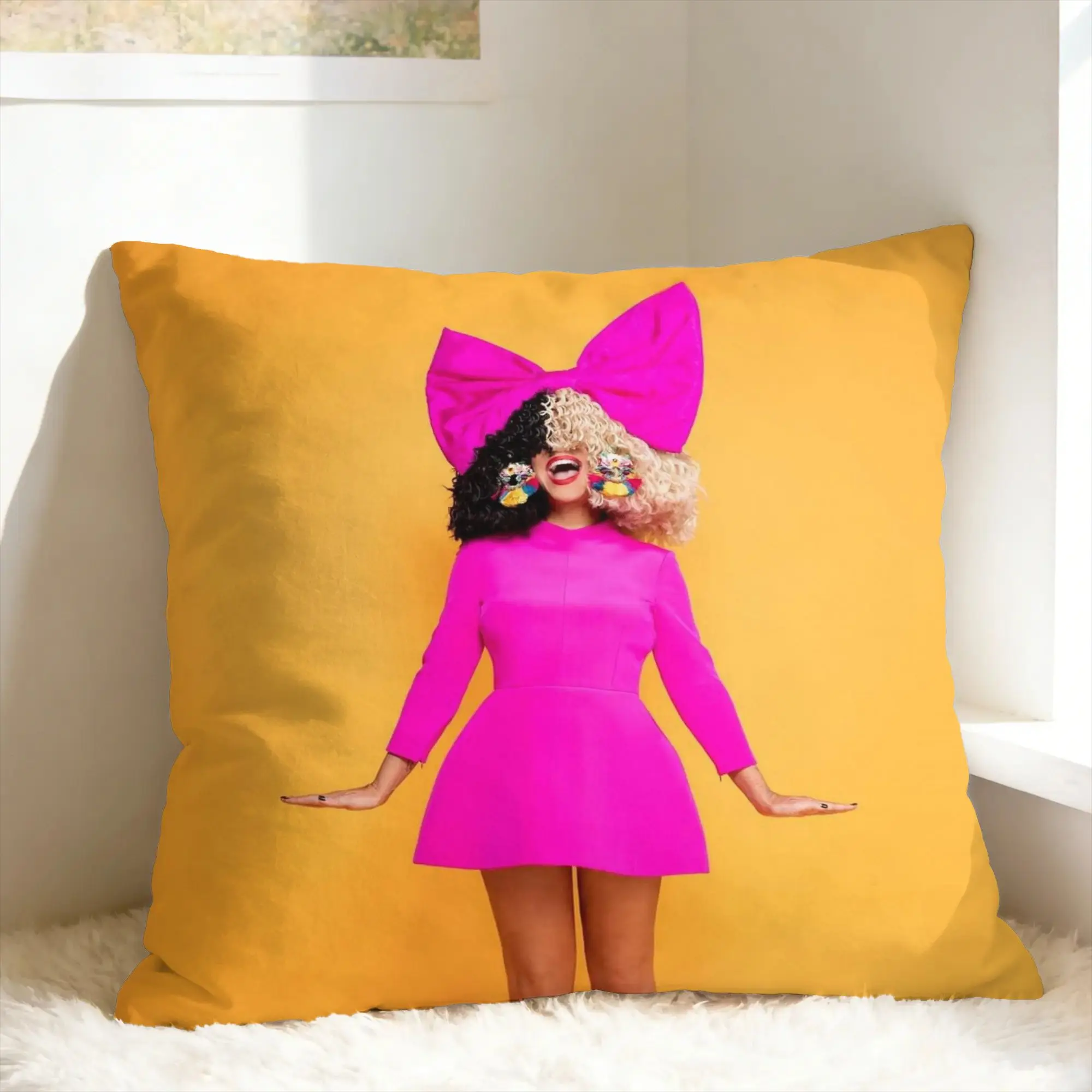 Sia F-Furler Reasonable Woman Pillow Cover  Morden Pillow Case For Couch Sofa Bedroom Soft Pillowcases Birthday Gift