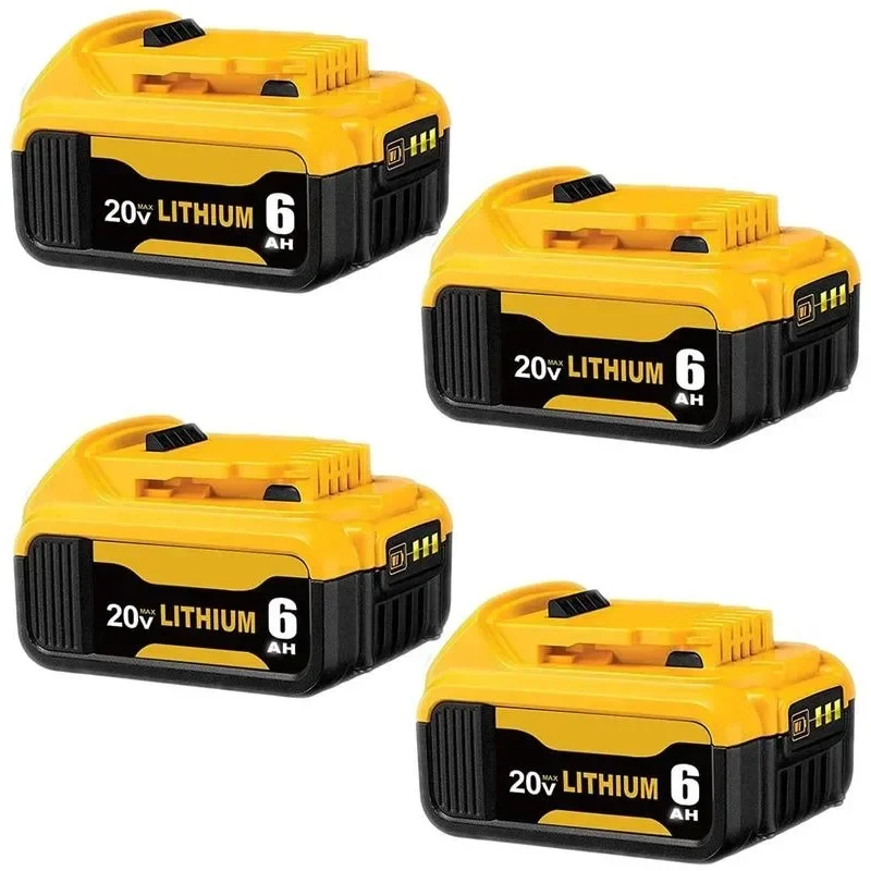 4PACKS Replacement DeWalt 20v Battery 6.0Ah DCB206, Replacement DeWalt Battery 20V Max DCB206 DCB204 DCB203 DCB210